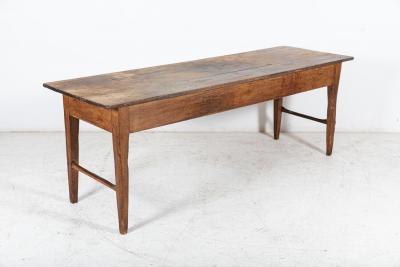 19thC Large English Vernacular 2 Plank Work Table