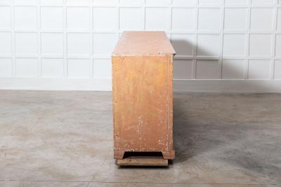 19thC Monumental Dry Scraped French Bank of Pine Drawers