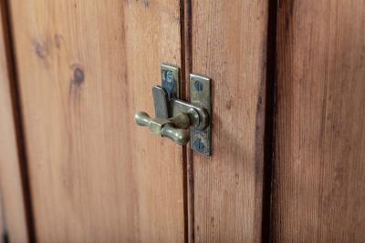 19thC Oak Pine Open Bookcase Dresser