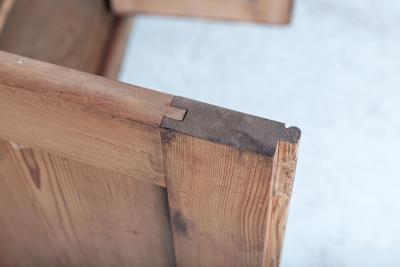 19thC Oak Pine Open Bookcase Dresser