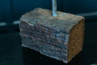 19thC Pair Cast Iron Mounted Lion Masks