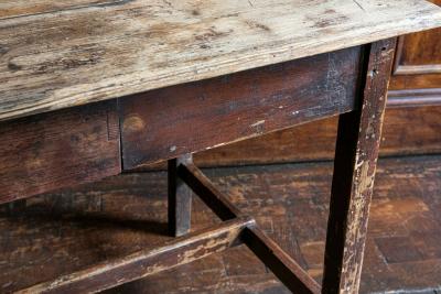 19thC Pine Lancashire Mill Table