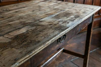 19thC Pine Lancashire Mill Table