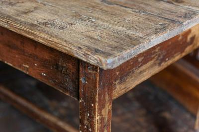 19thC Pine Lancashire Mill Table