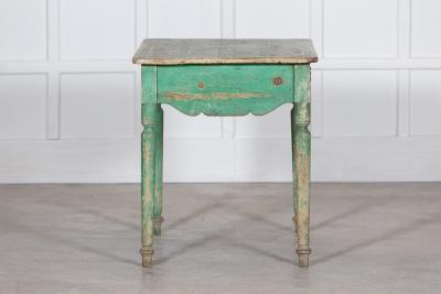 19thC Scandinavian Green Painted Table Desk