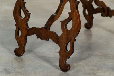 19thC Spanish Walnut Trestle Table