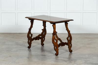 19thC Spanish Walnut Trestle Table