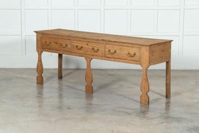 19thC Stripped English Oak Dresser Base