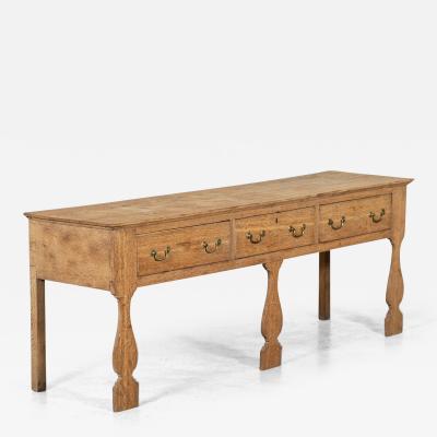 19thC Stripped English Oak Dresser Base