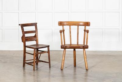 19thC Welsh Ash Elm Vernacular Hedge Chair