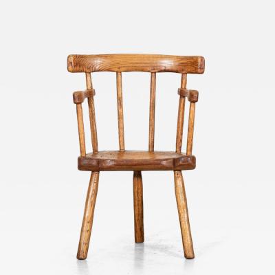 19thC Welsh Ash Elm Vernacular Hedge Chair