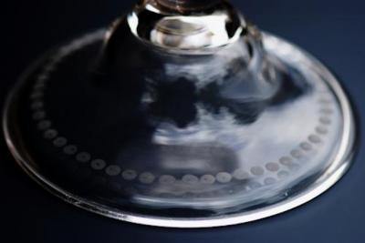 19thc Amphora acid etched claret decanter