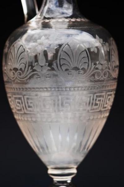 19thc Amphora acid etched claret decanter