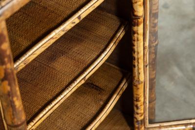 19thc Bamboo Glazed Cabinet