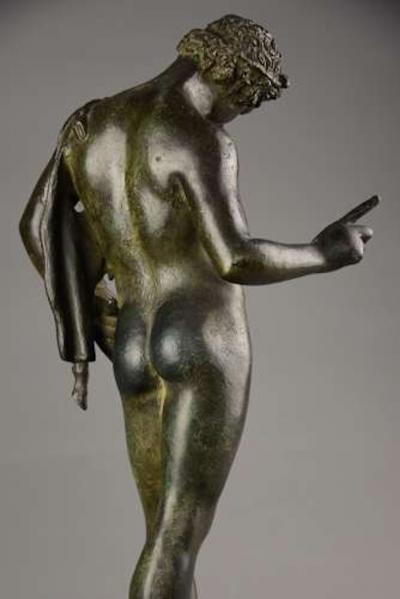 19thc Grand Tour Neapolitan bronze of Narcissus or Bacchus