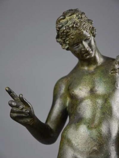 19thc Grand Tour Neapolitan bronze of Narcissus or Bacchus