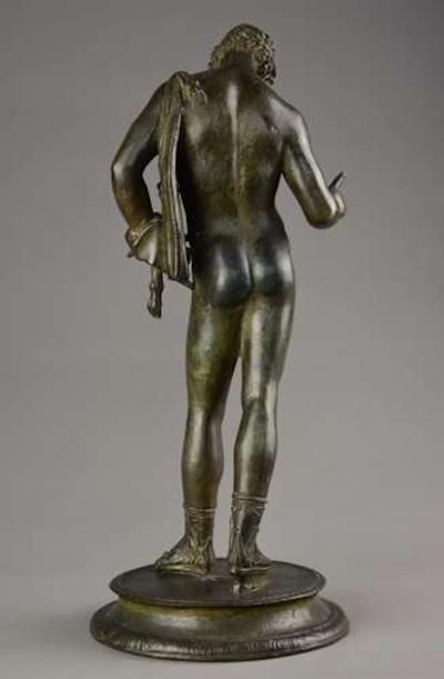 19thc Grand Tour Neapolitan bronze of Narcissus or Bacchus