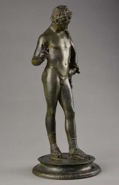 19thc Grand Tour Neapolitan bronze of Narcissus or Bacchus