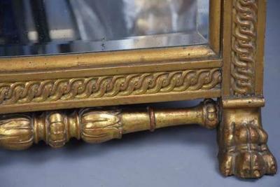 19thc Italian carved giltwood table mirror in the Renaissance style
