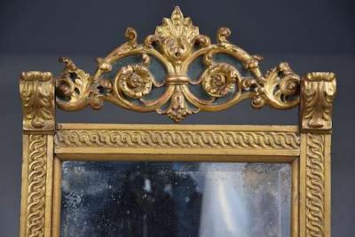 19thc Italian carved giltwood table mirror in the Renaissance style