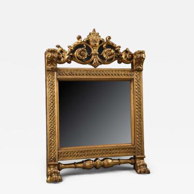19thc Italian carved giltwood table mirror in the Renaissance style