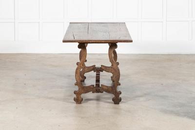 19thc Spanish Oak Trestle Table