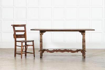 19thc Spanish Oak Trestle Table