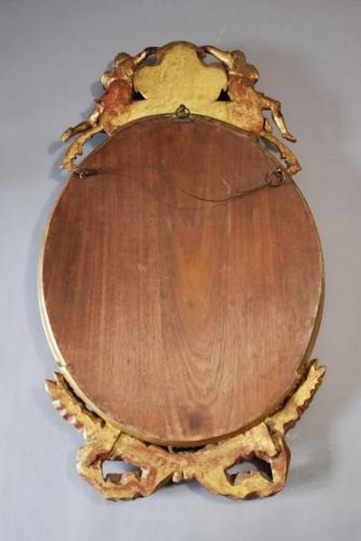 19thc carved gilded hanging display case