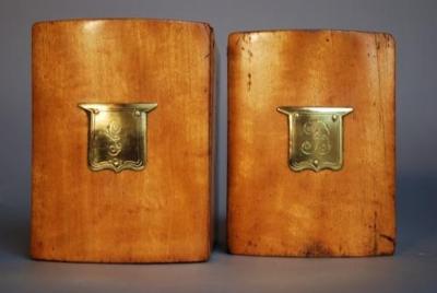 19thc coromandel wood brass bound tea caddy