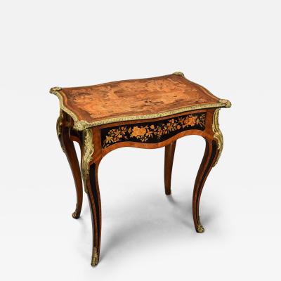 19thc fine quality Kingwood inlaid centre table in the French style