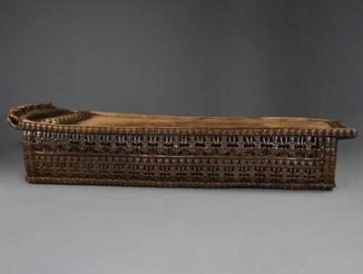 19thc hand carved hardwood African Bamileke ceremonial bed or coffee table 