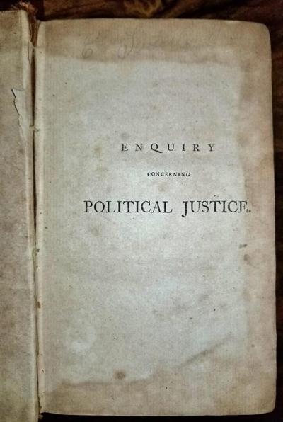 1st US Edition of Enquiry Concerning Political Justice by W Godwin 1796