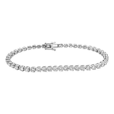 2 5 Carat Natural Diamond Tennis Bracelet in 18K White Gold