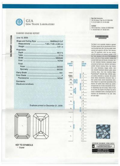2 51 Carat G I A Asscher Cut Diamond Platinum Solitaire Ring