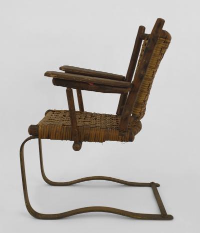 2 American Rustic Old Hickory Bounce Arm Chairs