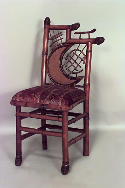 2 English Victorian bamboo side chairs