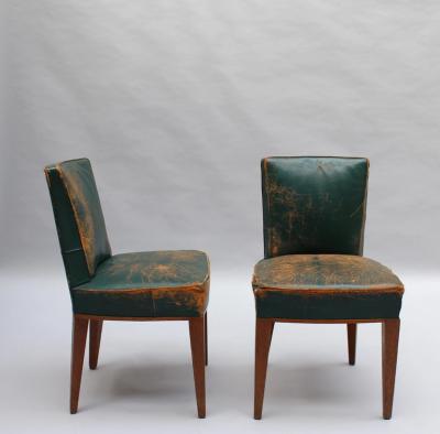2 Fine French 1930s Oak Side Chairs