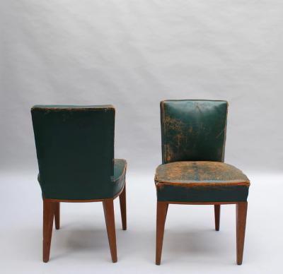 2 Fine French 1930s Oak Side Chairs