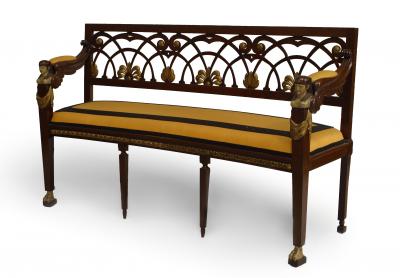 2 French Empire Mahogany Loveseats