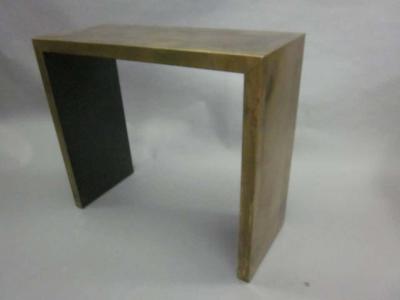 2 Italian Mid Century Modern Patinated Brass Consoles 1970