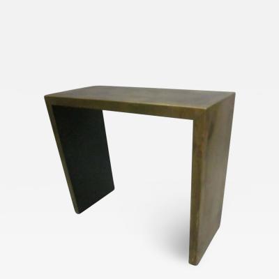 2 Italian Mid Century Modern Patinated Brass Consoles 1970