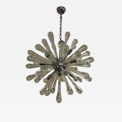 2 Italian Mid Century Murano Venetian Glass Starburst Sputnik Chandeliers