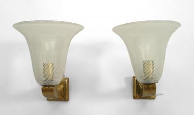 2 Pair of Italian 1940s Wall Sconces