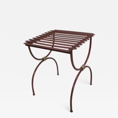 2 Pairs French Modern Neoclassical Iron Side Tables Luggage Racks Benches 1940