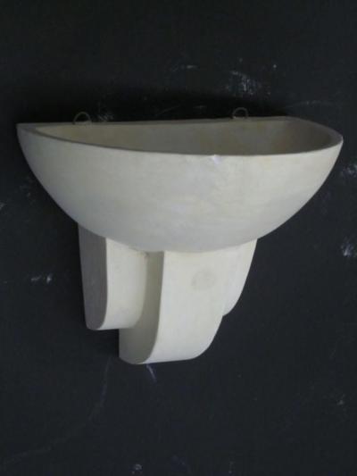 2 Pairs French Modern Neoclassical Plaster Sconces in Manner of Marc Duplantier