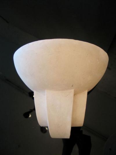 2 Pairs French Modern Neoclassical Plaster Sconces in Manner of Marc Duplantier