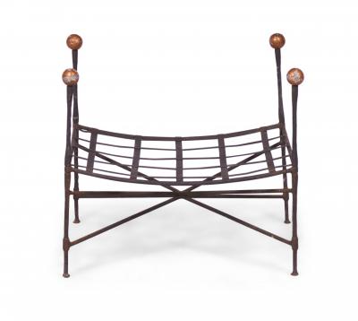 2 Pairs of John Salterini American Mid Century Iron Outdoor Ottomans