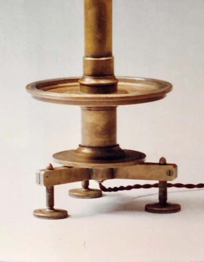 2 Pairs of Modern Neoclassical Brass and Steel Industrial Style Table Lamps