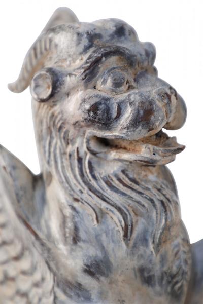 2 Pairs of Neo Classical Style Carved Chimera Form Candle Holders Bookends