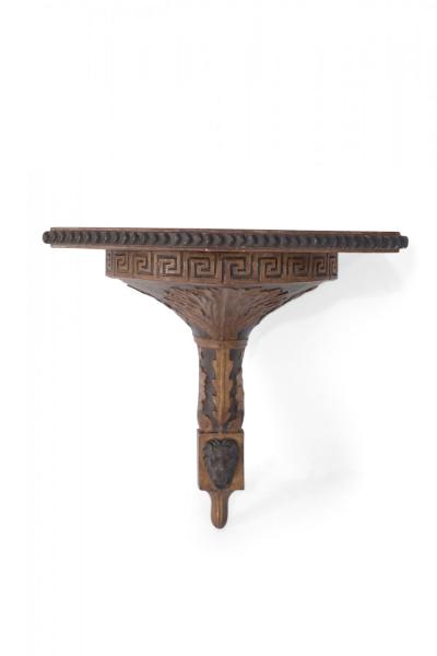 2 Pairs of Neo Classical Style Carved Greek Key and Acanthus Leaf Design Wooden